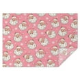 thumbnail image 1 of Pink Christmas Santa Pattern Rectangle Tablecloth 60"x84",Waterproof Polyester Rectangle Table Cloth, Wipeable Spillproof Polyester Tablecloth for Dining, Camping, Indoor and Outdoor, 1 of 5