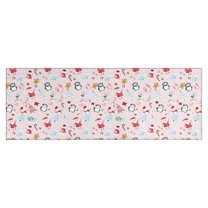 Pink Christmas Santa and Penguin Pattern Kitchen Rug Mat,Kitchen Runner Rugs Non Skid Washable,Decorative Kitchen Floor Mats for Kitchen,Sink,Laundry,17"X47"