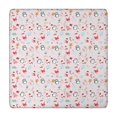 thumbnail image 1 of Pink Christmas Santa and Penguin Pattern Square Fitted Tablecloth with Elastic Edge,Square Table Cover,Washable Elastic Table Cover for Home Kitchen Party Decor 34"x34", 1 of 6