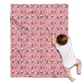 thumbnail image 1 of Pink Christmas Santa and Tree Pattern Blanket,Comfortable Soft Flannel Throw Blanket,All Season,Warm Lightweight Blankets for Sofa Bed Couch Living Room Chair,30"x40", 1 of 4