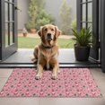 thumbnail image 1 of Pink Christmas Santa and Tree Pattern Door Rugs,Washable Non Slip Door Mats Indoor,Decorative Door Mats,Entry Mat Indoor for Entrance,Bedroom,Kitchen,Bathroom,20"x32", 1 of 6