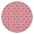 thumbnail image 1 of Pink Christmas Santa and Tree Pattern Round Fitted Tablecloth with Elastic Edge,Dining Table Cover Waterproof,Outdoor Round Tablecloth for Camping,Dining,Indoor and Outdoor, 1 of 7