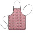 thumbnail image 1 of Pink Christmas Santa and Tree Pattern Kids Aprons for Girls and Boys,Adjustable Neck Strap Toddler Aprons for Kids Cooking Baking, 1 of 7