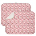 thumbnail image 1 of Pink Christmas Snowman Pattern Dish Drying Mat for Kitchen 1 Pack, Ultra Absorbent Microfiber Dishes Drainer Mats,18x24in(46x61cm), 1 of 4