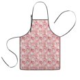 thumbnail image 1 of Pink Christmas Snowman Pattern Kids Aprons for Girls and Boys,Adjustable Neck Strap Toddler Aprons for Kids Cooking Baking, 1 of 7