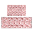 thumbnail image 1 of Pink Christmas Snowman Pattern Kitchen Rugs Sets Of 2,Anti Fatigue Kitchen Mat Rugs Non Slip Washable,Decorative Kitchen Floor Mats for Kitchen,Sink,Laundry,17"x30"+17"x47", 1 of 7