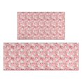 thumbnail image 1 of Pink Christmas Snowman Pattern Kitchen Rugs Sets Of 2,Anti Fatigue Kitchen Mat Rugs Non Slip Washable,Decorative Kitchen Floor Mats for Kitchen,Sink,Laundry,17"x30"+17"x47", 1 of 7