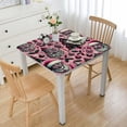 thumbnail image 1 of Pink Christmas Tablecloth Tree Rectangle Table Cloth Washable Table Cover for Picnic Dining Table Decor, 1 of 7