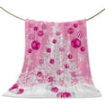 thumbnail image 1 of Pink Christmas Throw Blankets, White Xmas Tree Snowflakes Pink Balls Soft Fleece Blanket Decorative for Home Sofa Couch Chair Living Bedroom,60x80 Inches, Winter, 1 of 6