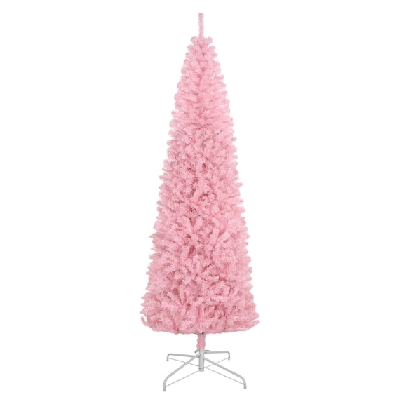 Pink Christmas Tree 8ft Slim Unlit Douglas Fir - 1168 Tips - Apartment & Dorm Decor