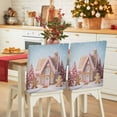 thumbnail image 1 of Pink Christmas Tree Chair Covers Set of 6 Xmas Ginger Bread Man House Snowflake Fantasy Chair Back Covers Stretch Removable Washable Slipcovers Protector for Dining Room Kitchen Party Decor, 1 of 5