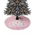 thumbnail image 1 of Pink Christmas Tree Christmas Tree Skirt 36 Inches Large Christmas Skirt Tree, Winter Balls Snowflake Xmas Tree Tree Skirt Christmas Decorations for Fireplace Party Holidays Indoor Outdoor, 1 of 7