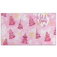 thumbnail image 1 of Pink Christmas Tree Door Rugs,Washable Non Slip Door Mats Indoor,Decorative Door Mats,Entry Mat Indoor for Entrance,Bedroom,Kitchen,Bathroom,17"x30", 1 of 6