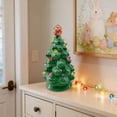 thumbnail image 1 of Pink Christmas Tree, Faux Ceramic Christmas Trees That Light Up, LED Bunny Night Light Light Resin Little Trees for Holiday Decoration Small Xmas Holiday Desk Tabletop Decoration, 1 of 6