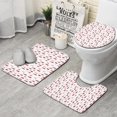 thumbnail image 1 of Pink Christmas Tree Pattern Bathroom Rugs Sets 3 Piece,Toilet Cover Set,Absorbent Non Slip Bathroom Mats Sets with U-Shaped Contour Rug Toilet Rug Set, 1 of 5