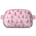 thumbnail image 1 of Pink Christmas Tree Pattern Cute Fanny Packs for Women,Travel Waterproof Crossbody Fanny Bags Waist Purse for Women Anti Theft Adjustable Strap for Running Travel Cycling, 1 of 6