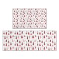 thumbnail image 1 of Pink Christmas Tree Pattern Kitchen Rugs Sets Of 2,Anti Fatigue Kitchen Mat Rugs Non Slip Washable,Decorative Kitchen Floor Mats for Kitchen,Sink,Laundry,17"x30"+17"x47", 1 of 7