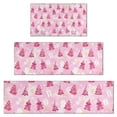 thumbnail image 1 of Pink Christmas Tree Pattern Kitchen Rugs Sets Of 3,Kitchen Runner Rugs Non Skid Washable,Decorative Kitchen Floor Mats for Kitchen,Sink,Laundry,17"x30"+ 17"x47" + 17"x59", 1 of 6