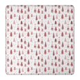 thumbnail image 1 of Pink Christmas Tree Pattern Square Fitted Tablecloth with Elastic Edge,Square Table Cover,Washable Elastic Table Cover for Home Kitchen Party Decor 36"x36", 1 of 6