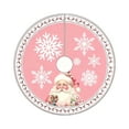 thumbnail image 1 of Pink Christmas Tree Skirt 36 Inches, Pink Christmas Decorations, Santa Snowflake Xmas Tree Skirt for Home Indoor Xmas Party Holiday Wintern Decor, 1 of 5