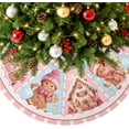 thumbnail image 1 of Pink Christmas Tree Skirt, Christmas Tree Decoration, Plush Tree Skirts for Farmhouse, Christmas Decorations Skirt for Tree, Holiday Home Party Decor, 48 inch, 1 of 6