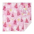 thumbnail image 1 of Pink Christmas Tree Square Tablecloth,Waterproof Square Table Cover,Wipeable Spillproof Washable Table Cover for Home Kitchen Party Decor 52"x52"(132x132cm), 1 of 6