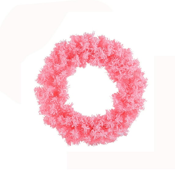 Pink Christmas Wreath 2025 Pink Christmas Decorations Pink Wreath Christmas Pink Garland Window Ornament Holiday Xmas Decorations for Front Door, Bedroom, Fireplace, Wall, Window Holiday Decor