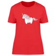 thumbnail image 1 of Pink Chubby Unicorn With Quote T-Shirt Women -Image by Shutterstock, Female Small, 1 of 2