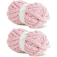 thumbnail image 1 of Pink Chunky Chenille Yarn for Crocheting, Bulky Thick Fluffy Yarn for Knitting,Super Bulky Chunky Yarn for Hand Knitting Blanket, Soft Plush Yarn, 2 Jumbo Pack (27 yds,8 oz Each Skein), 1 of 17