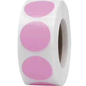 Pink Circle Dot Stickers | 0.75" Inch Round | 500 Pack
