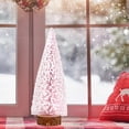 thumbnail image 1 of Pink Classic Artificial Mini Christmas Tree Sisal Bottle Brush Trees with Wood Base Christmas Pine Trees for Autumn Winter Holiday Home Kitchen Party Decor, 1 of 6