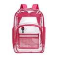 thumbnail image 1 of Pink Clear Backpack, Waterproof Clear Backpack Large Capacity Student Rucksack Creative Travel Jelly Bag Stadium Events, 1 of 4