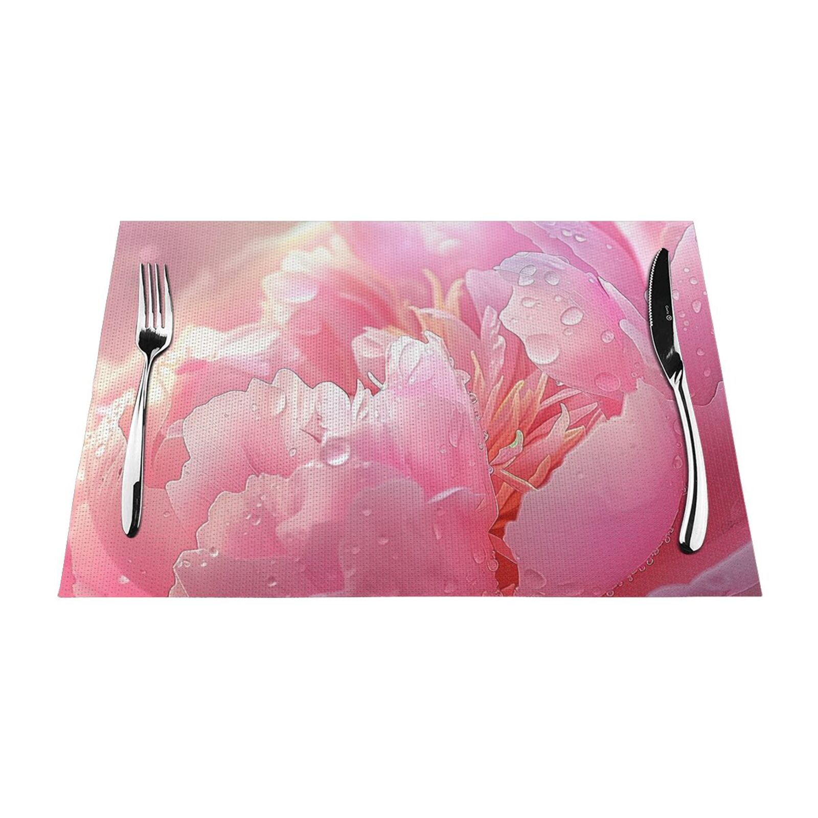 Pink CloseUp with Dreamy Background mat, heatresistant dining table