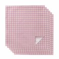 thumbnail image 1 of Pink Cloth Napkins, Grid Checkered Plaid Gingham Lattice Trellis Washable and Reusable Dinner Napkins Set of 6, Table Napkin for Kitchen Party Birthday Wedding Hotel Housewarming 20"x20", 1 of 8
