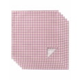 thumbnail image 1 of Pink Cloth Napkins Set of 6 Reusable Dinner Napkins, Grid Checkered Plaid Gingham Lattice Trellis Cocktail Napkin Washable Table Napkins for Wedding/Holiday Party/Baby Shower 20"x20", 1 of 7