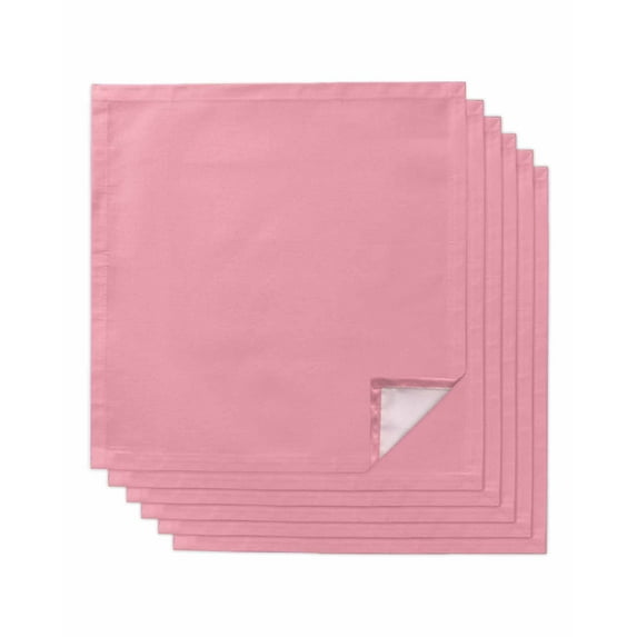 Pink Cloth Napkins Washable Set of 6, Pure Pink Reusable Dinner Table Napkins Cloth Bulk for Weddings Kitchen Restaurants Hotel Events Parties 20 x 20 Inch