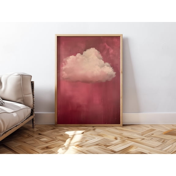 Pink Cloud Maximalist Wall Art, Unframed Paper Print Size 8x12