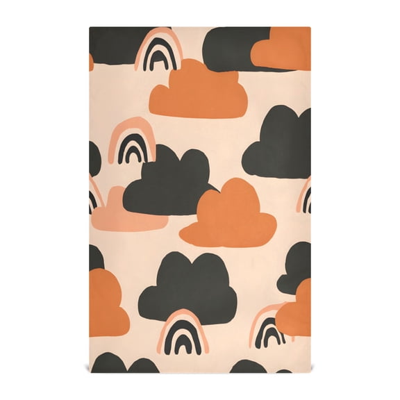 Pink Cloud Rainbow Kitchen Towels Dishcloth Decorative Waffle Towels Multi Use Tea Towel Dish Cloths 28x18in
