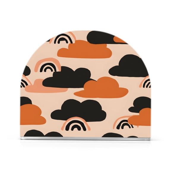 Pink Cloud Rainbow Napkin Holder Acrylic Napkin Dispenser Clear Modern Tabletop for Kitchen Counter 2 Pack