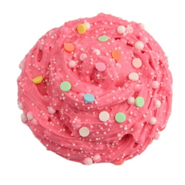 Pink Cloud Slime & Butter Slime Peach Slime for Kids - Fluffy Crunchy Non Sticky Slime Pack with Colorful Candy Toppings - Stress Relief Toy for Girls Boys Ages 3-5, Soft Stretchy Sensory Play Slime