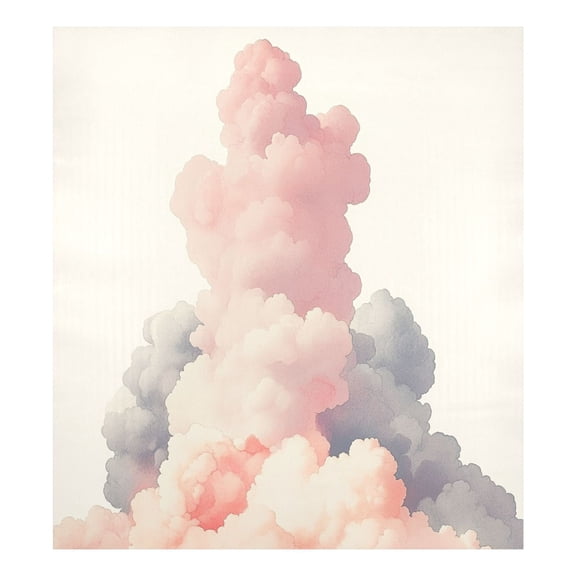 Pink Clouds Magnetic Dishwasher Decal 23''x26'' Easy to Clean Single Sided Print