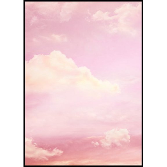 Pink Clouds Poster Wall Art, Modern Wall Decor For Living Room Bedroom, 24x36 UNFRAMED