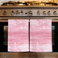 thumbnail image 1 of Pink Coastal Kitchen Towels Set of 1, Summer Ocean Sea Ombre Starfish Corals Absorbent Dish Towels for Kitchen, Microfiber Hand Towel, Quick Drying Tea Towel for Cleaning Decorative Dishcloths, 1 of 7