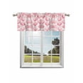 thumbnail image 1 of Pink Coastal Shell Curtain Valance for Windows/Living Room/Kitchen/Bathroom/Café, Short Rod Pocket Tier Curtain Window Treatment Panel Summer Beach Ocean Nautical Topper Curtain 54''x18'', 1 of 6
