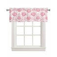 thumbnail image 1 of Pink Coastal Shell Kitchen Valances for Windows Farmhouse Linen Window Valance Curtain for Living Room Window Treatment Nautical Beach Summer Ocean Valance Rod Pocket Topper Drape, 60 x 18 Inch, 1 of 6