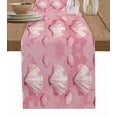 thumbnail image 1 of Pink Coastal Shell Table Runner Cotton Linen 60 Inch Holiday Dresser Scarves, Summer Ocean Beach Nautical Tablerunner for Kitchen Coffee Dining Bedroom Home Living Room Dinner Scarf Décor 13''x60'', 1 of 9