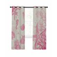 thumbnail image 1 of Pink Coastal Starfish Blackout Curtains, Light Blocking Print Window Curtains, Nautical Beach Conch Seashhells Thermal Insulated Window Drapes for Living Room Kitchen Cafe 2 Panels, 84"W x 63"L, 1 of 9