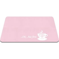 Pink Coffee Bar Mat - 23.5" x 15.5" Countertop Coffee Accessories with Absorbent Dish Drying Surface For Kitchen Home Decoration