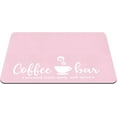 thumbnail image 1 of Pink Coffee Bar Mat Kitchen Accessories for Countertop Absorbent Dish Drying Rubber Backed Coffee Maker Pot Mat, 23.5 x 15.5 Inches, 1 of 6