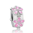 thumbnail image 1 of Pink Color Crystal Beads Heart Ladybug Love Flower Pendant Bracelet DIY Charm Lady Jewelry Gift, 1 of 6